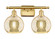 Ballston Two Light Bath Vanity in Satin Gold (405|516-2W-SG-G128-8)