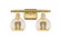 Ballston Two Light Bath Vanity in Satin Gold (405|516-2W-SG-G128-6)