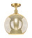 Ballston One Light Semi-Flush Mount in Satin Gold (405|516-1C-SG-G128-12)