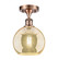 Ballston One Light Semi-Flush Mount in Antique Copper (405|516-1C-AC-G128-8)