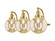 Franklin Restoration Three Light Bath Vanity in Satin Gold (405|515-3W-SG-G208-8)