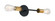 Ryder Two Light Vanity in Black / Brushed Brass (72|60-7342)