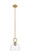 Downtown Urban One Light Mini Pendant in Brushed Brass (405|485-1S-BB-G486-8CL)