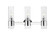 Downtown Urban Three Light Bath Vanity in Polished Chrome (405|467-3W-PC-G467-CL)