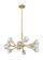 Downtown Urban LED Chandelier in Brushed Brass (405|465-12CR-BB-G465-CL)