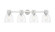 Downtown Urban Four Light Bath Vanity in Satin Nickel (405|464-4W-SN-G464D-7CL)