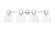 Downtown Urban Four Light Bath Vanity in Polished Nickel (405|464-4W-PN-G464D-7CL)