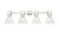 Downtown Urban Four Light Bath Vanity in Polished Nickel (405|464-4W-PN-G464C-7SDY)