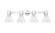 Downtown Urban Four Light Bath Vanity in Polished Nickel (405|464-4W-PN-G464C-7CL)
