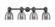 Downtown Urban Four Light Bath Vanity in Matte Black (405|464-4W-BK-G464D-7SM)