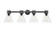 Downtown Urban Four Light Bath Vanity in Matte Black (405|464-4W-BK-G464C-7CL)