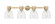 Downtown Urban Four Light Bath Vanity in Brushed Brass (405|464-4W-BB-G464D-7CL)