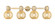 Downtown Urban Four Light Bath Vanity in Brushed Brass (405|464-4W-BB-G464B-7ME)