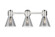 Downtown Urban Three Light Bath Vanity in Satin Nickel (405|464-3W-SN-G464C-7SM)