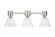 Downtown Urban Three Light Bath Vanity in Satin Nickel (405|464-3W-SN-G464C-7SDY)