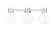 Downtown Urban Three Light Bath Vanity in Brushed Satin Nickel (405|464-3W-SN-G464B-7GW)