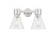 Downtown Urban Two Light Bath Vanity in Satin Nickel (405|464-2W-SN-G464C-7SDY)