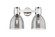 Downtown Urban Two Light Bath Vanity in Polished Nickel (405|464-2W-PN-G464D-7SM)
