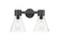 Downtown Urban Two Light Bath Vanity in Matte Black (405|464-2W-BK-G464C-7CL)