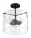 Sommerset Three Light Semi Flush Mount in Matte Black (72|60-7278)