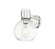 Downtown Urban One Light Wall Sconce in Polished Nickel (405|464-1W-PN-G464B-7CL)