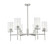 Downtown Urban Six Light Chandelier in Satin Nickel (405|463-6CR-SN-G463-8CL)