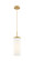 Downtown Urban One Light Pendant in Brushed Brass (405|463-1P-BB-G463-12WH)