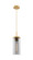 Downtown Urban One Light Pendant in Brushed Brass (405|463-1P-BB-G463-12SM)
