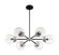 Axis Six Light Chandelier in Matte Black / Brushed Nickel (72|60-7136)