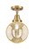 Caden One Light Semi-Flush Mount in Brushed Brass (405|447-1C-BB-G208-8)