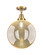 Caden One Light Semi-Flush Mount in Brushed Brass (405|447-1C-BB-G208-12)