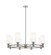Downtown Urban Eight Light Chandelier in Polished Nickel (405|434-8CR-PN-G434-7WH)
