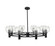 Downtown Urban Eight Light Chandelier in Matte Black (405|434-8CR-BK-G124-6)