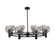 Downtown Urban Eight Light Chandelier in Matte Black (405|434-8CR-BK-G1213-6SM)