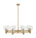 Downtown Urban Eight Light Chandelier in Brushed Brass (405|434-8CR-BB-G122-6)