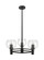Downtown Urban Three Light Pendant in Matte Black (405|434-3CR-BK-G122-6)