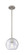 Downtown Urban One Light Pendant in Satin Nickel (405|434-1S-SN-G124-8)