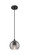 Downtown Urban One Light Pendant in Matte Black (405|434-1P-BK-G1213-6SM)