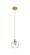 Downtown Urban One Light Pendant in Brushed Brass (405|434-1P-BB-G124-6)