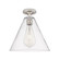 Downtown Urban One Light Flush Mount in Satin Nickel (405|434-1F-SN-GBC-122)