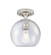 Downtown Urban One Light Flush Mount in Satin Nickel (405|434-1F-SN-G124-8)