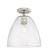 Downtown Urban One Light Flush Mount in Polished Nickel (405|434-1F-PN-GBD-94)
