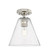 Downtown Urban One Light Flush Mount in Polished Nickel (405|434-1F-PN-GBC-84)