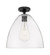 Downtown Urban One Light Flush Mount in Matte Black (405|434-1F-BK-GBD-122)