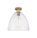 Downtown Urban One Light Flush Mount in Brushed Brass (405|434-1F-BB-GBD-124)