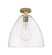 Downtown Urban One Light Flush Mount in Brushed Brass (405|434-1F-BB-GBD-122)