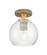 Downtown Urban One Light Flush Mount in Brushed Brass (405|434-1F-BB-G124-6)