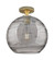 Downtown Urban One Light Flush Mount in Brushed Brass (405|434-1F-BB-G1213-12SM)