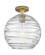 Downtown Urban One Light Flush Mount in Brushed Brass (405|434-1F-BB-G1213-12CL)