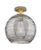 Downtown Urban One Light Flush Mount in Brushed Brass (405|434-1F-BB-G1213-10SM)